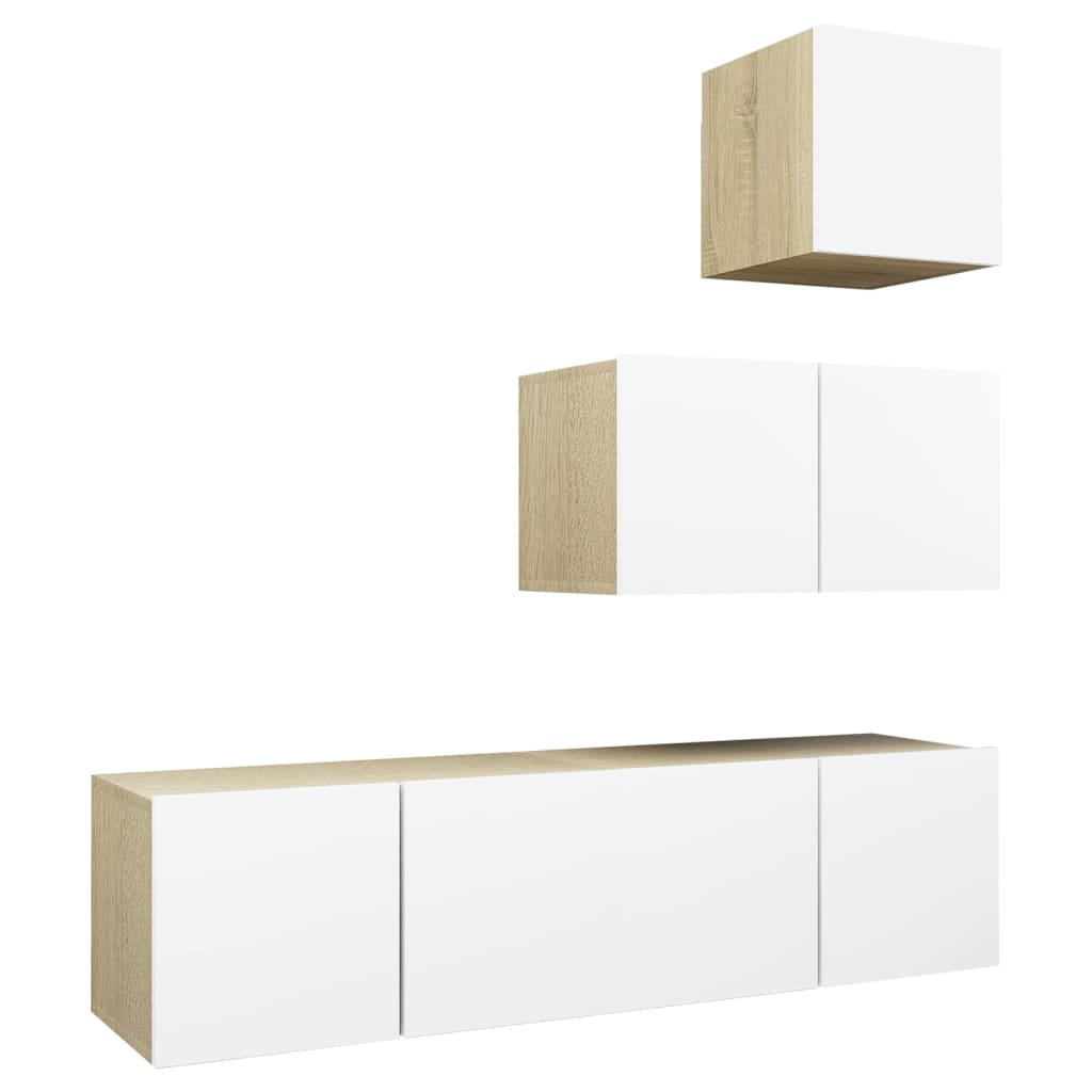 Set dulap TV vidaXL, PAL, 60 x 30 x 30 cm, Bej 34.6 kg