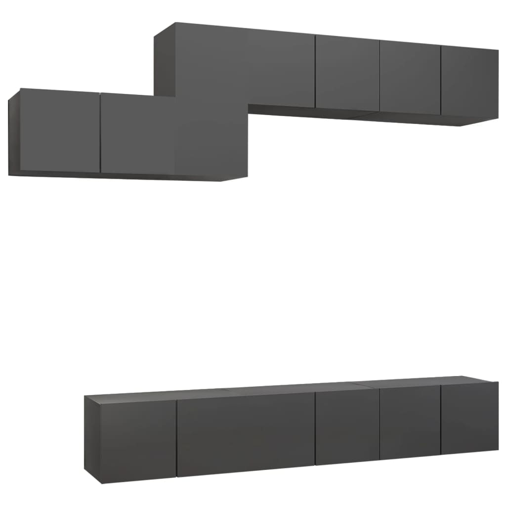 Set dulap TV vidaXL, PAL, 60 x 30 x 30 cm, Gri 36.95 kg