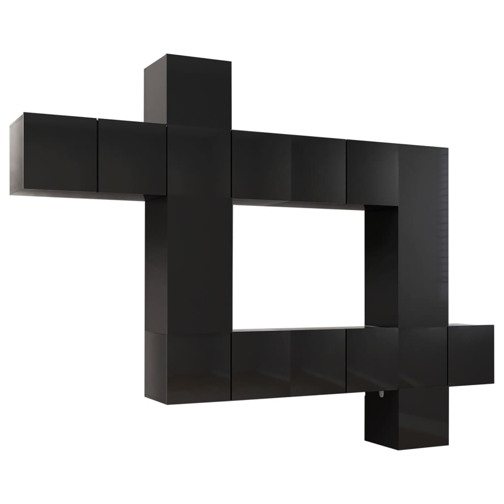 Set dulap TV vidaXL, PAL, 60 x 30 x 30 cm, Negru 63.44 kg