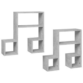 Set rafturi de perete, 2 buc, gri beton, 50x15x50 cm, PAL 807245 Set rafturi de perete, 2 buc, gri beton, 50x15x50 cm, PAL 807245