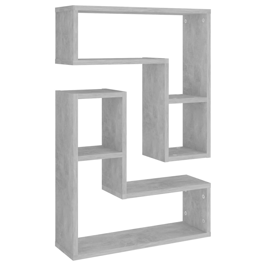 Set rafturi de perete, 2 buc, gri beton, 50x15x50 cm, PAL 807218