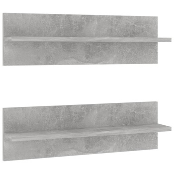 Set rafturi de perete, 2 buc gri beton, 60x11,5x18 cm, PAL 807323 Set rafturi de perete, 2 buc gri beton, 60x11,5x18 cm, PAL 807323