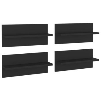 Set rafturi de perete, 4 buc, negru, 40x11,5x18 cm, PAL 807300 Set rafturi de perete, 4 buc, negru, 40x11,5x18 cm, PAL 807300
