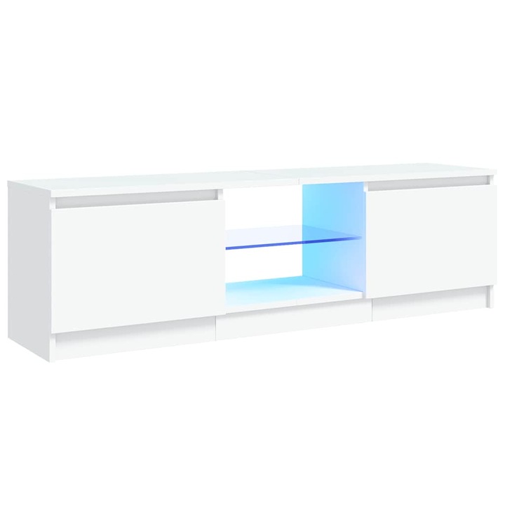 Comoda TV cu lumini LED vidaXL, alb, 120x30x36 cm 804283