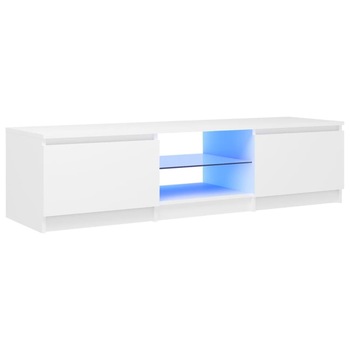 Comoda- TV vidaXL, PAL, 140 x 40 x 35.5 cm, Alb Comoda- TV vidaXL, PAL, 140 x 40 x 35.5 cm, Alb