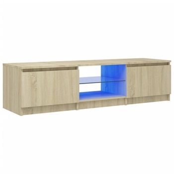 Comoda TV vidaXL, PAL, 140 x 40 x 35.5 cm, Maro Comoda TV vidaXL, PAL, 140 x 40 x 35.5 cm, Maro