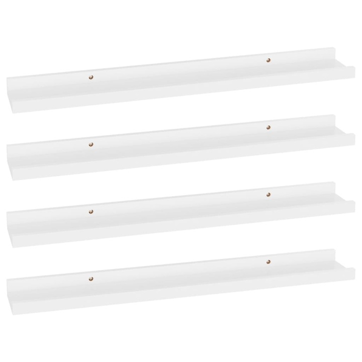 vidaXL 4 db fehér fali polc 60 x 9 x 3 cm (326661)