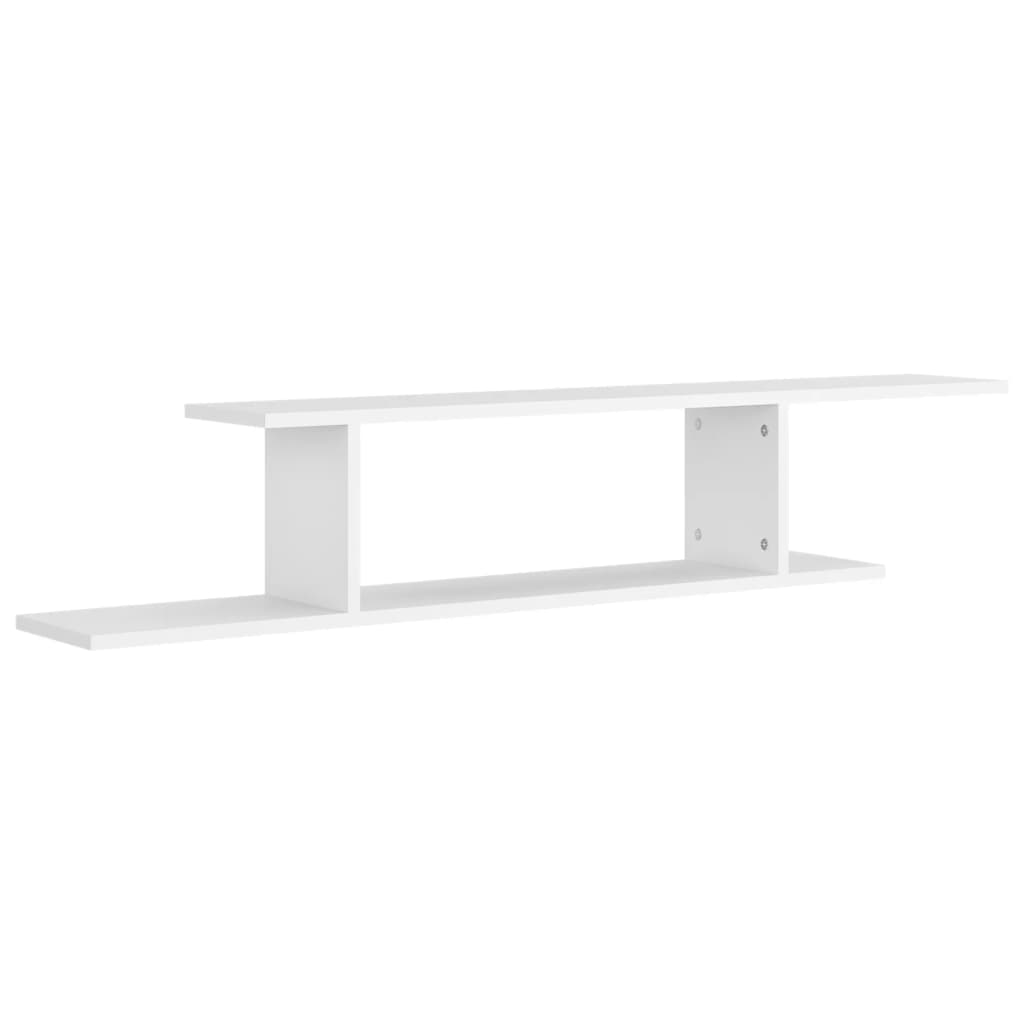 Raft TV cu montaj pe perete, alb, 125x18x23 cm, PAL 806989