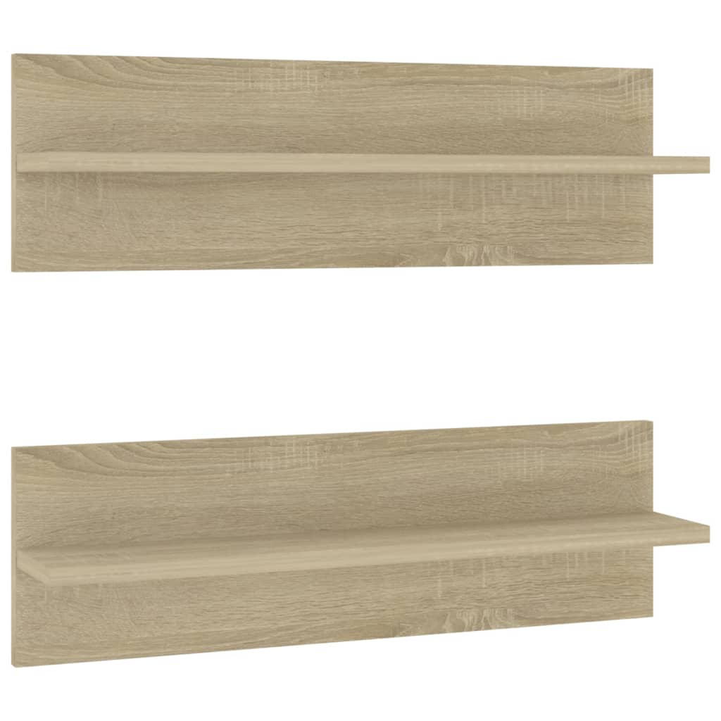 Set rafturi de perete, 2 buc stejar sonoma, 60x11,5x18 cm, PAL 807321