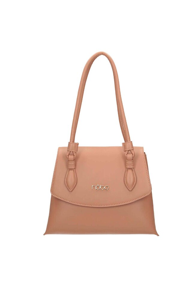 Geanta de dama, Nobo, 2 x Buzunar interior, Logo, 22 x 25 x 13 cm, Bej
