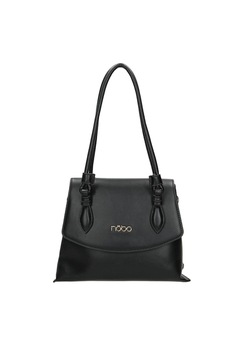 Geanta de dama, Nobo, 2 x Buzunar interior, Logo, 22 x 25 x 13 cm, Negru Geanta de dama, Nobo, 2 x Buzunar interior, Logo, 22 x 25 x 13 cm, Negru