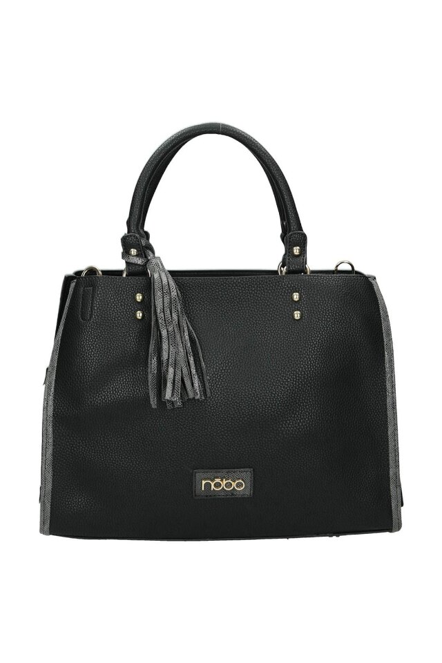 Geanta de dama, NBAG-F0640-C020, Nobo, Buzunar interior, Logo, Negru