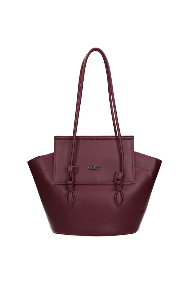 Geanta de dama, Nobo, Buzunar interior, Logo, 28 x 40 x 15 cm, Rosu