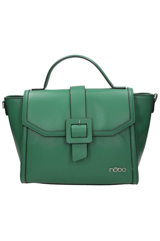 Geanta de mana Nobo, NBAG-K0060-C008, 29x15x42 cm, Piele ecologica, Verde
