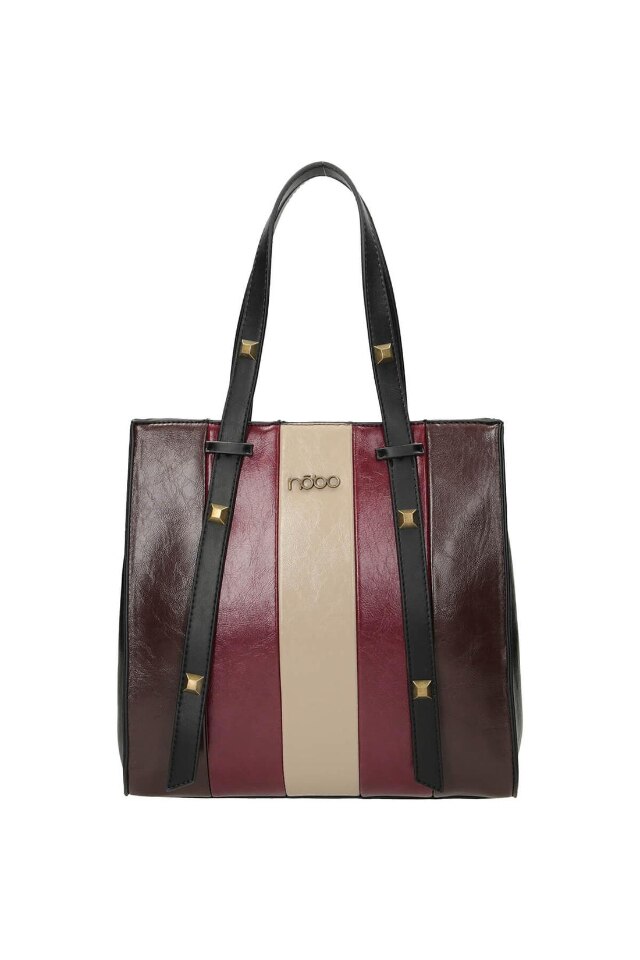 Geanta Nobo, Piele ecologica, 31x31x13.5 cm, Rosu