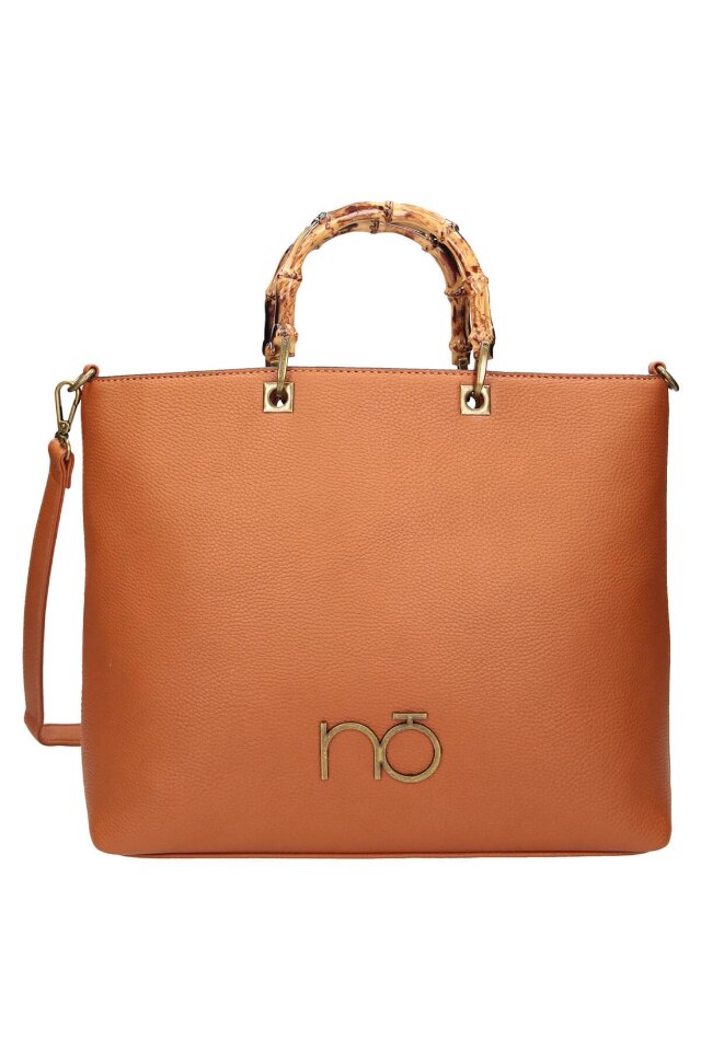 Geanta de mana Nobo, NBAG-L1560-C017, 28x36x12 cm, Piele ecologica, Maro
