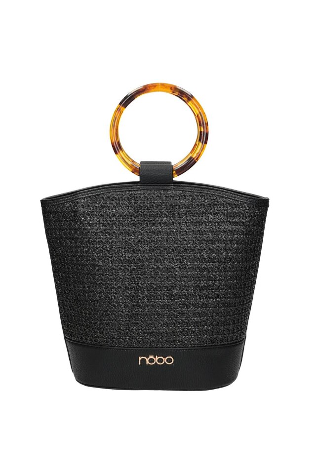 Geanta de mana Nobo, NBAG-K0740-C020, 24x28x13 cm, Piele ecologica, Negru