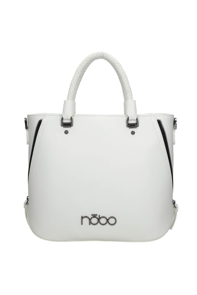 Geanta de mana Nobo, NBAG-K2050-C000, Piele ecologica, Alb