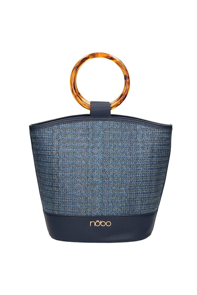 Geanta de mana Nobo, NBAG-K0740-CM13, 24x28x13 cm, Piele ecologica, Albastru