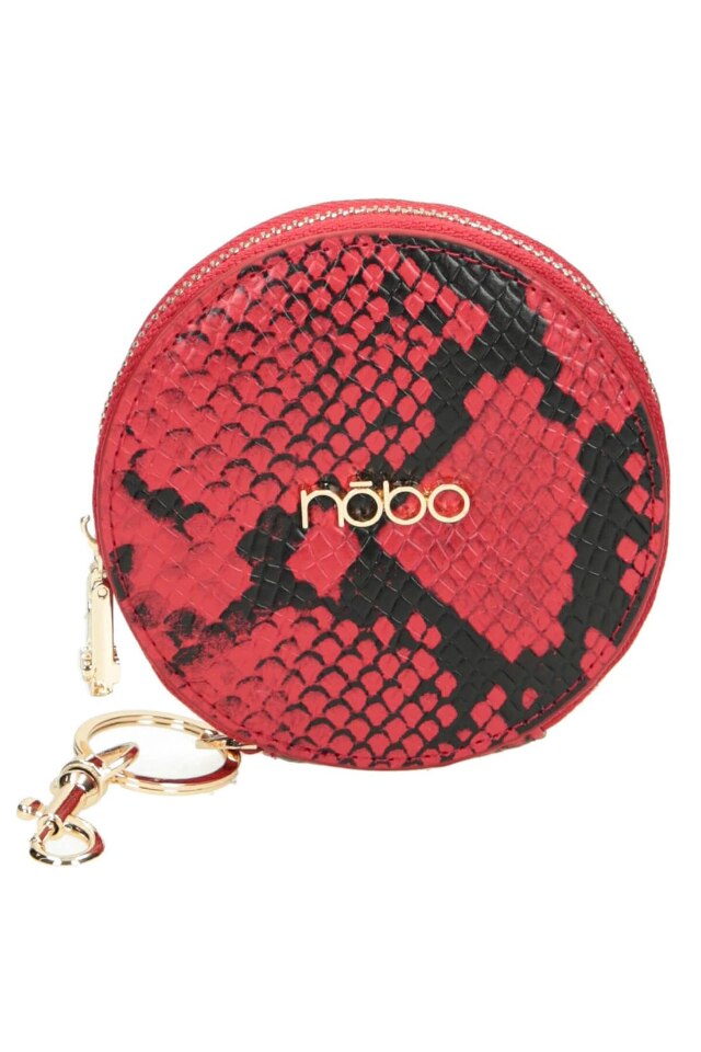 Portofel Nobo NPUR-LI0210-CM05, Piele ecologica, Rosu/Negru