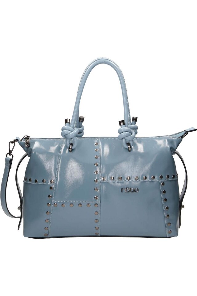 Geanta dama Nobo, Piele ecologica, 27 x 44 x 16 cm, Albastru deschis