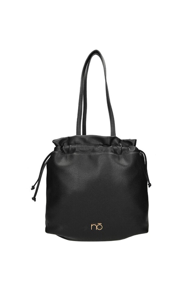 Geanta Nobo, 38 x 40 x 13 cm, Piele ecologica, Negru