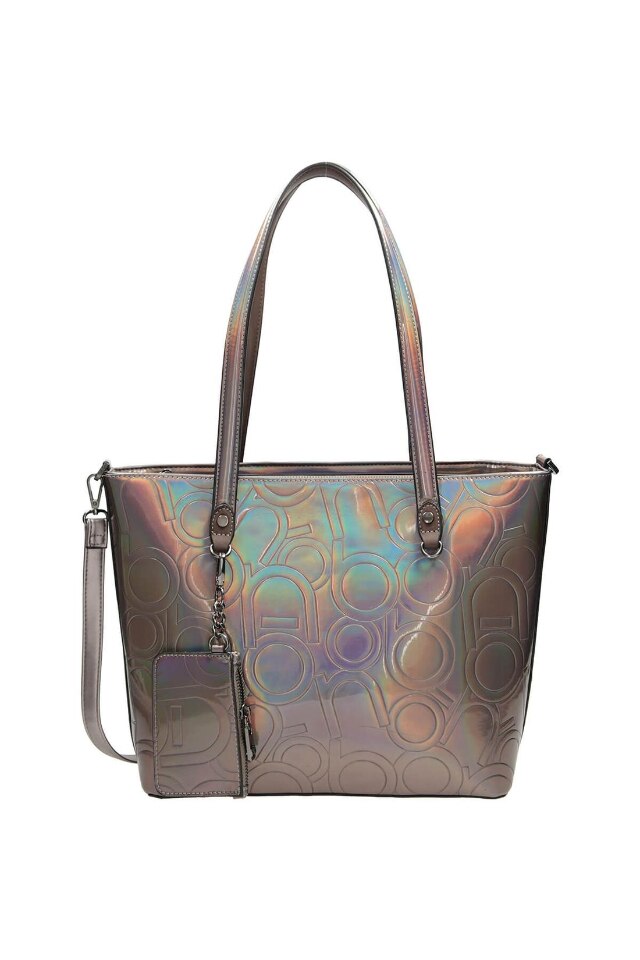 Geanta Nobo, Piele ecologica, 40x12x40 cm, Maro