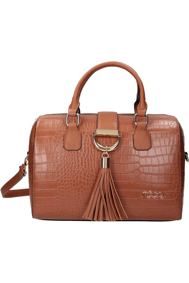 Geanta dama, Nobo NBAG-L1440-CM17, Piele ecologica, 20 x 30 x 15 cm, Maro