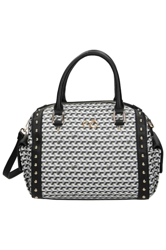 Geanta dama, Nobo NBAG-L1900-CM20, Piele ecologica, 25 x 28 x 13 cm, Gri