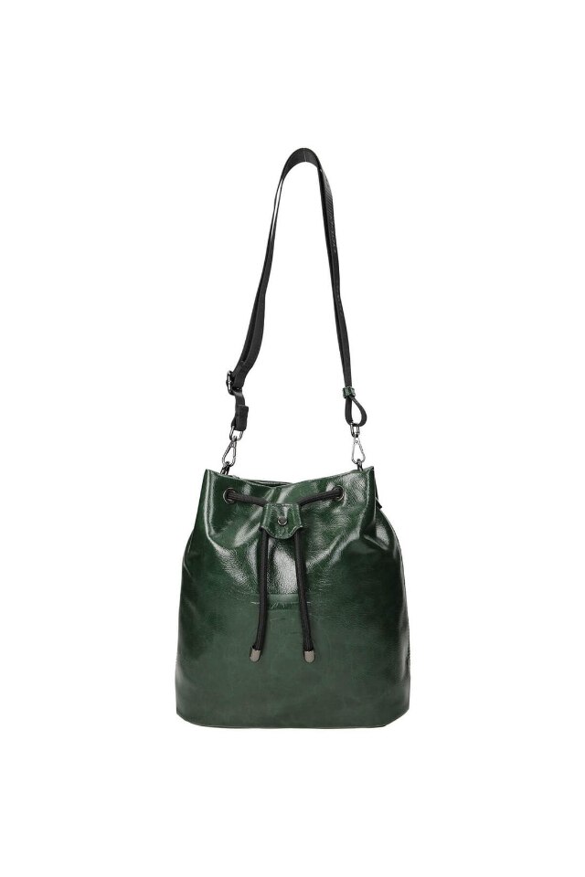 Geanta Nobo NBAG-L1130-C008, 28 x 28 x 16 cm, Piele ecologica, Verde