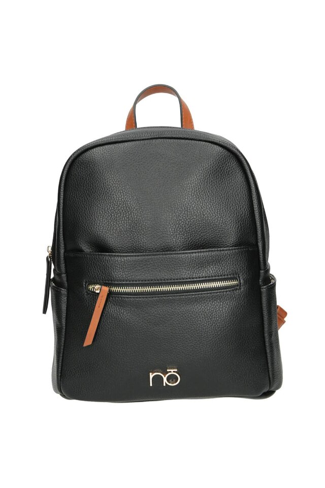 Geanta de spate Nobo, Piele ecologica, 33 x 29.5 x 14 cm, Negru
