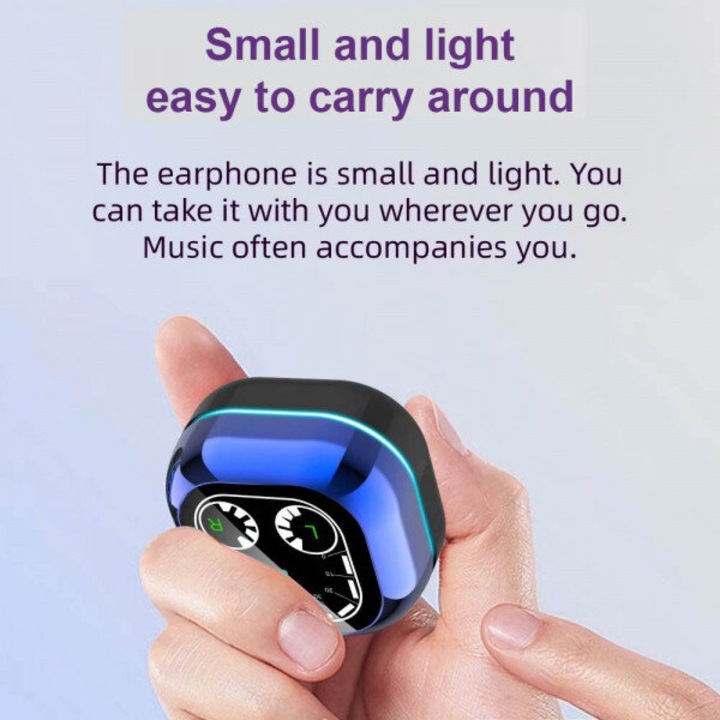 Vezeték nélküli fülhallgató, S6SE, Bluetooth, fekete