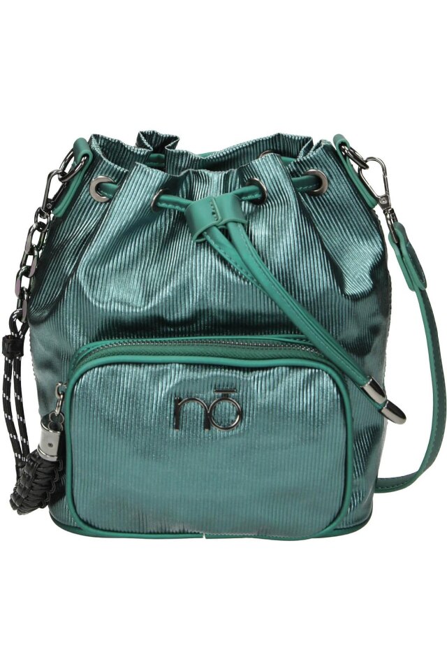 Geanta Nobo NBAG-L1210-C008, 21 x 24 x 13 cm, Piele ecologica, Verde