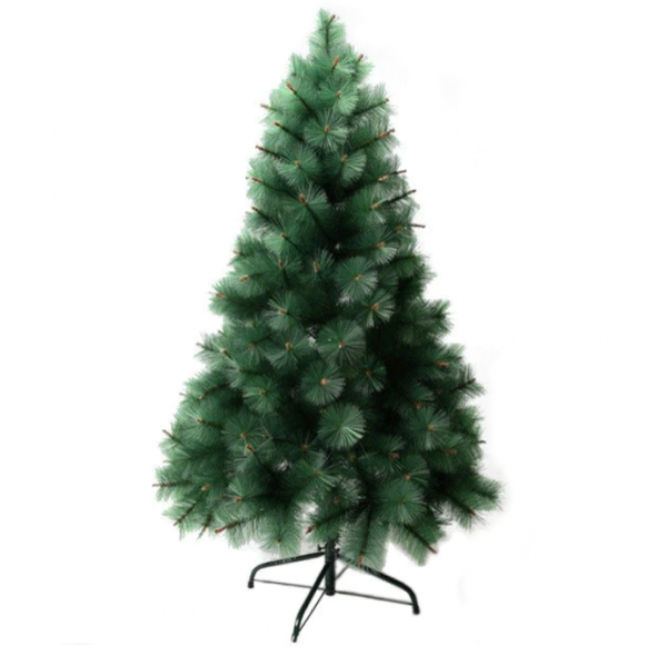 Brad artificial de Craciun, Pin, din PVC, suport metalic, 210cm - PIN21