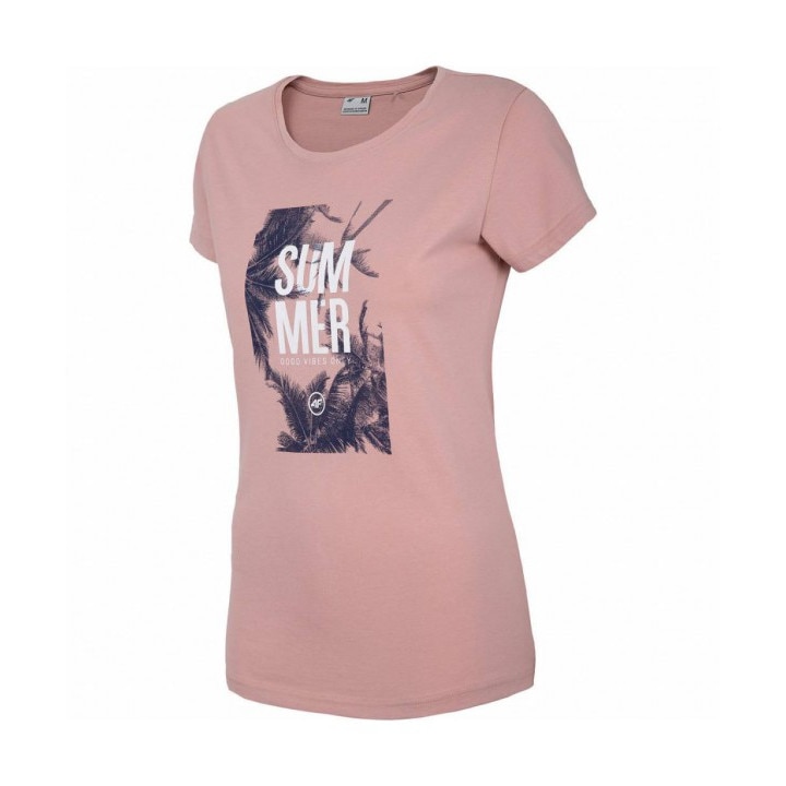 Tricou 4F, H4L21-TSD029, Bumbac, Roz