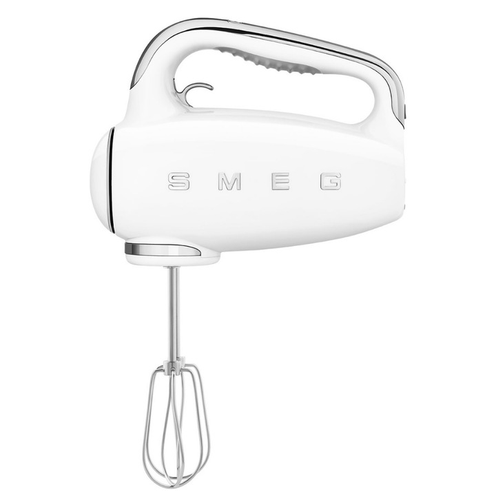 Миксер Smeg HMF01WHEU, 50's Style, 250 W, 9 скорости, LED дисплей, Бял