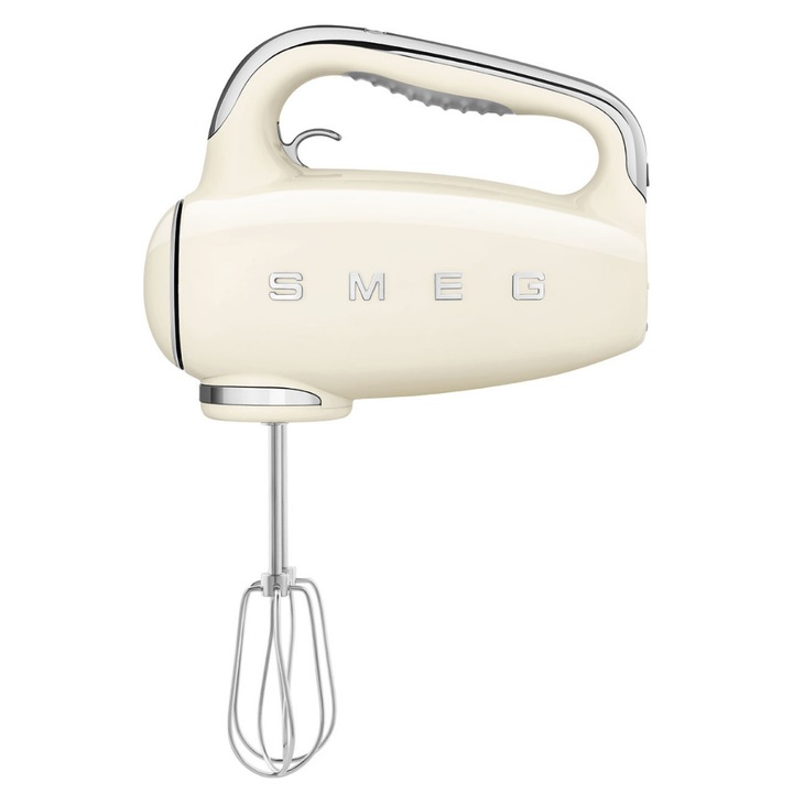 Миксер Smeg HMF01CREU, 50's Style, 250 W, 9 скорости, LED дисплей, Крем