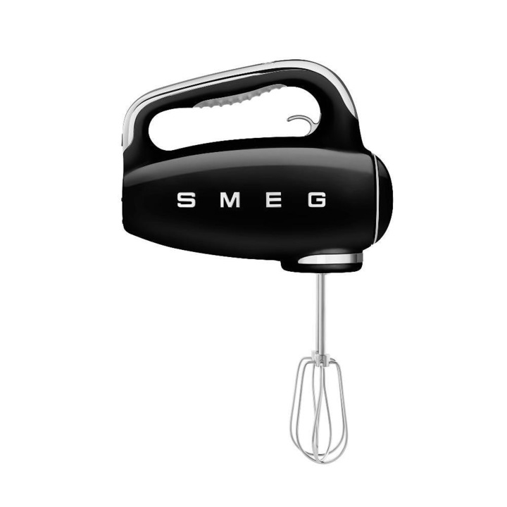 Миксер Smeg HMF01BLEU, 50's Style, 250 W, 9 скорости, LED дисплей, Черен