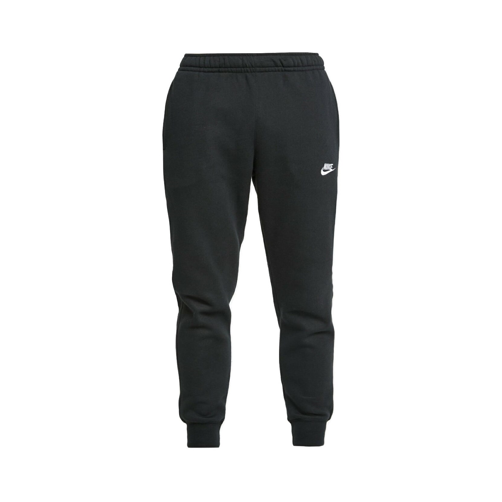Pantaloni sport, Nike, cu logo brodat, Negru