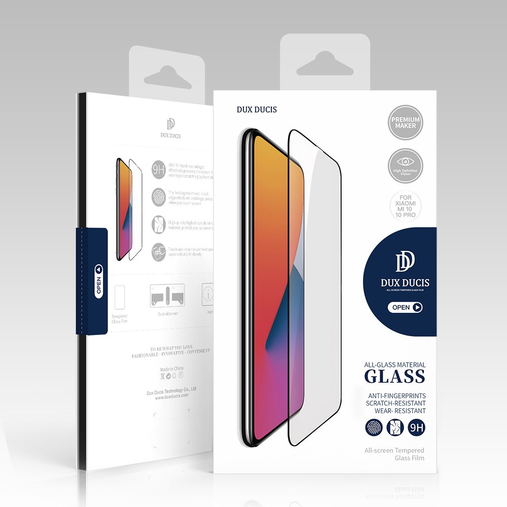 Folie Protectie Dux Ducis, Tempered Glass Tough Screen Full Coverage, Xiaomi Poco F2 Pro, Negru