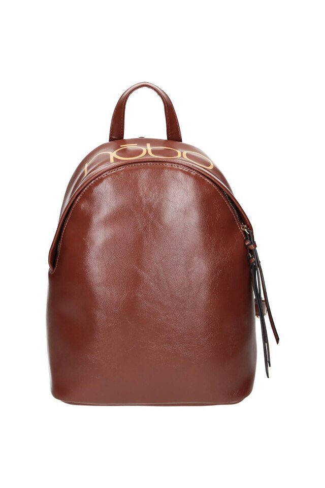 Geanta de spate Nobo, Piele ecologica, 33 x 24 x 11 cm, Maro