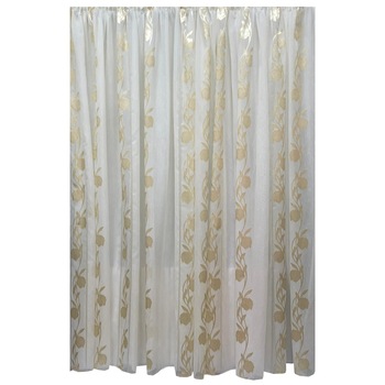 Perdea ivoire brodata capuccino, din colectia  Perdea ivoire brodata capuccino, din colectia