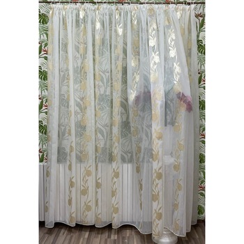 Perdea ivoire brodata capuccino, din colectia  Perdea ivoire brodata capuccino, din colectia