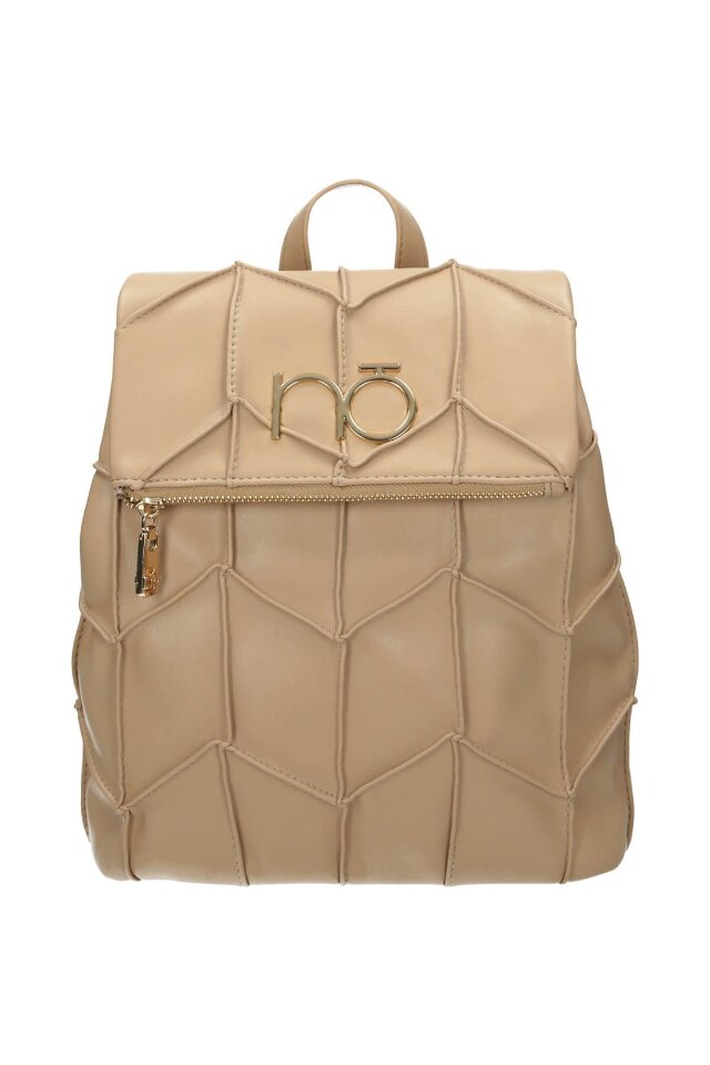 Geanta de spate Nobo, Piele ecologica, 30 x 31 x 14 cm, Bej