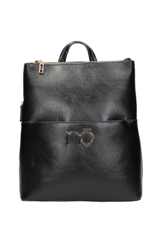 Geanta de spate Nobo, Piele ecologica, 35 x 35 x 11 cm, Negru