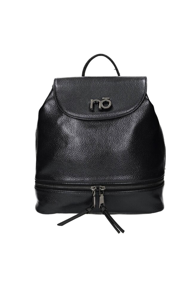 Geanta de spate Nobo, Piele ecologica, 30 x 20 cm/28 x 16 cm, Negru