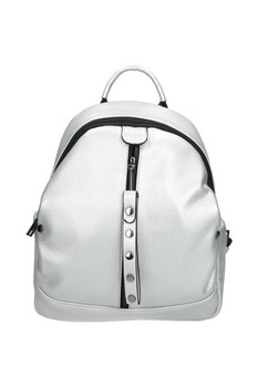 Geanta de spate Nobo, Piele ecologica, 28 x 27 x 11 cm, Argintiu Geanta de spate Nobo, Piele ecologica, 28 x 27 x 11 cm, Argintiu