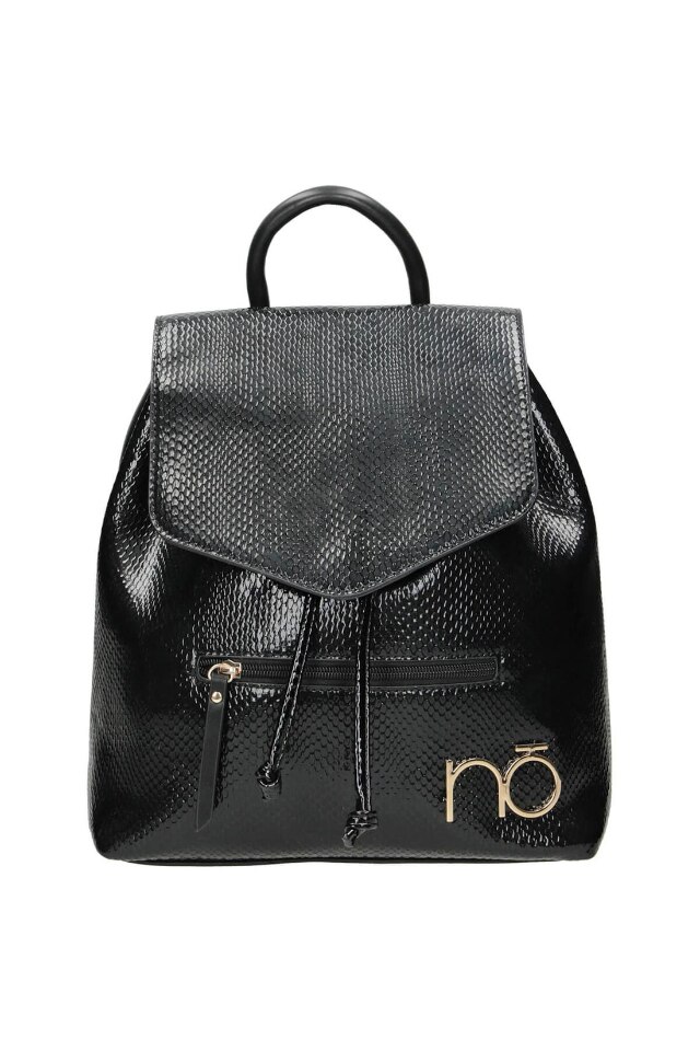 Geanta de spate Nobo, Piele ecologica, 30 x 35 x 13 cm, Negru