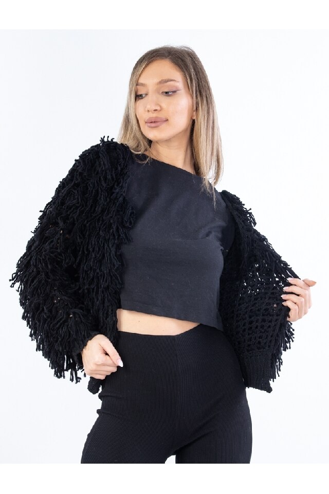 Cardigan Dama Alethea Negru, marime universala