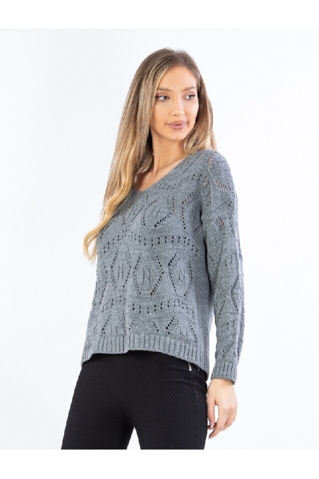 Pulover Dama Charmaine Gri, marime universala
